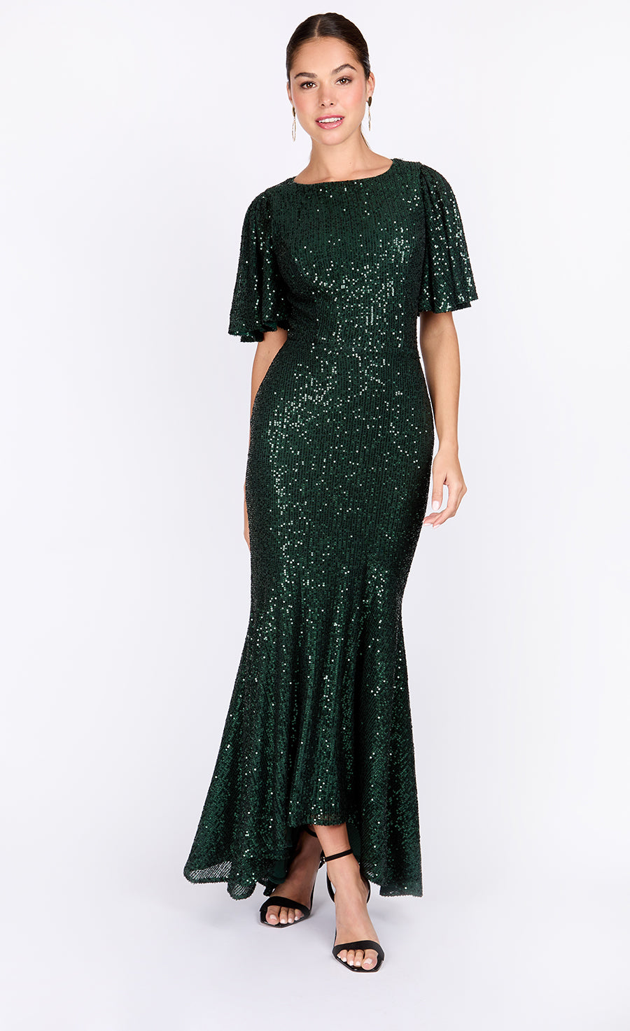 Green Sequin Maxi Dress