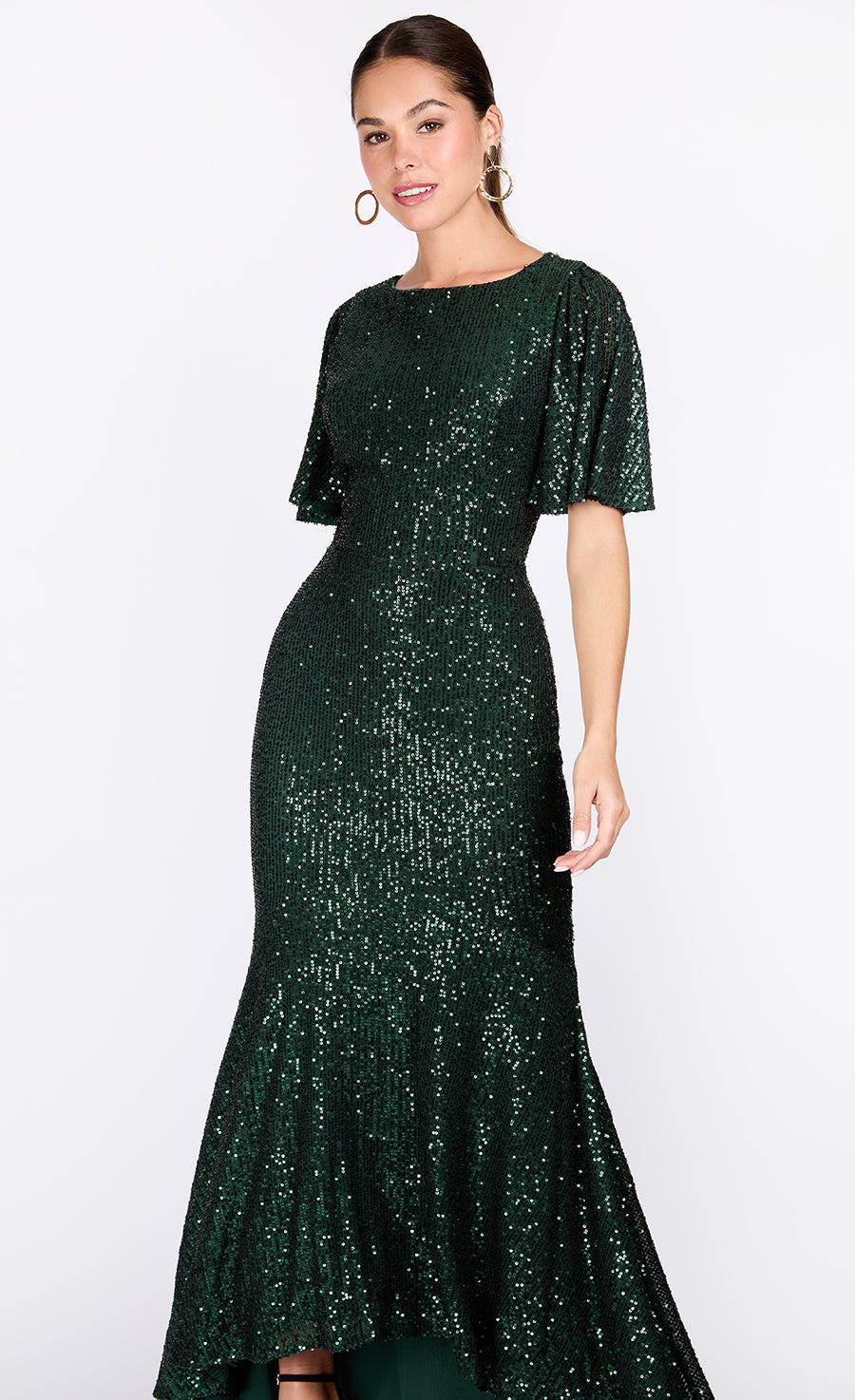 Green Sequin Maxi Dress