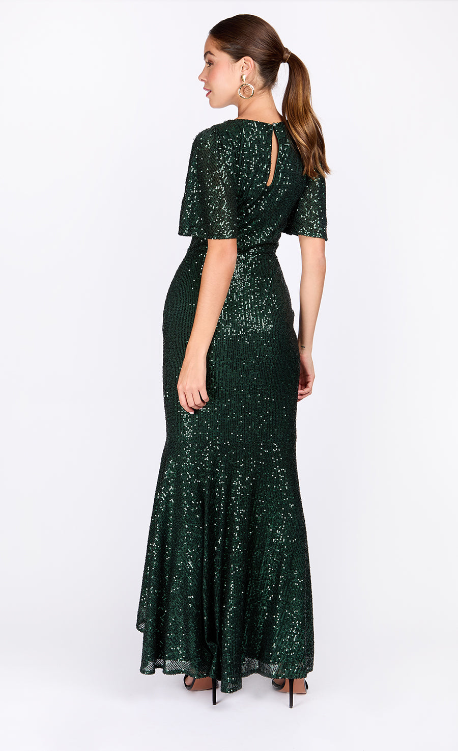 Green Sequin Maxi Dress