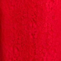 Red Lace Tie Strap Midi Dress